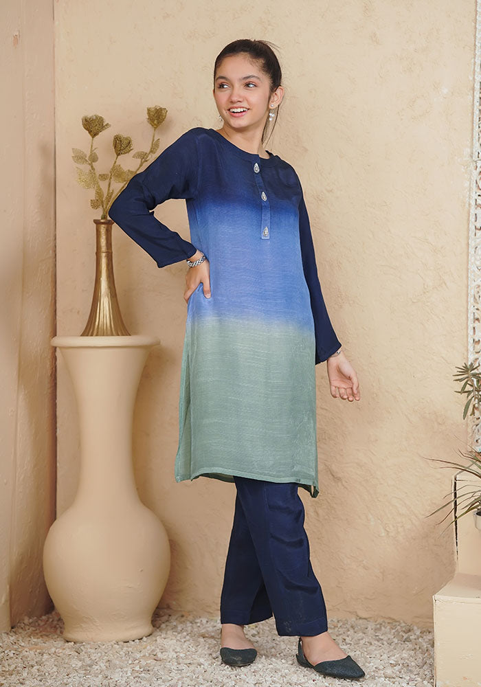 Cotton Silk 2 Pc Suit - Wear Ochre