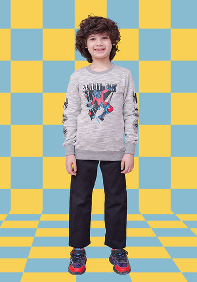 Terry Printed Sweatshirt