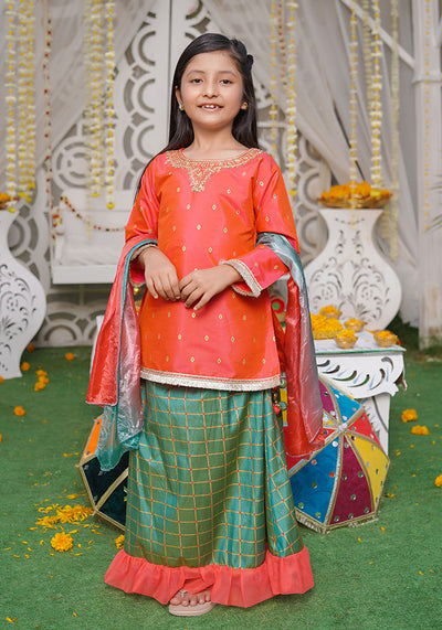Cotton Silk Hand Adda Work 3 Pc Suit