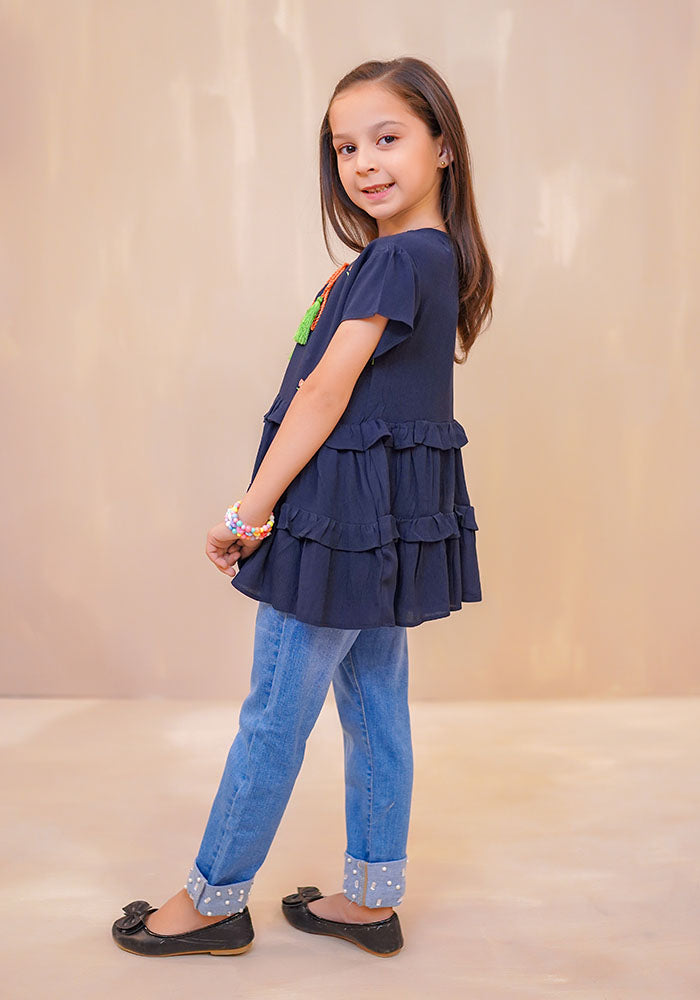 Embroidered Linen Top - Wear Ochre