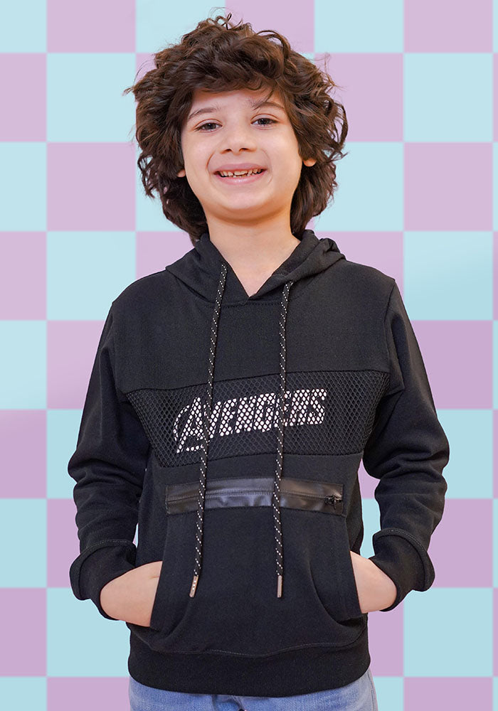 Top: Black Fleece Hoodie - Wear Ochre
