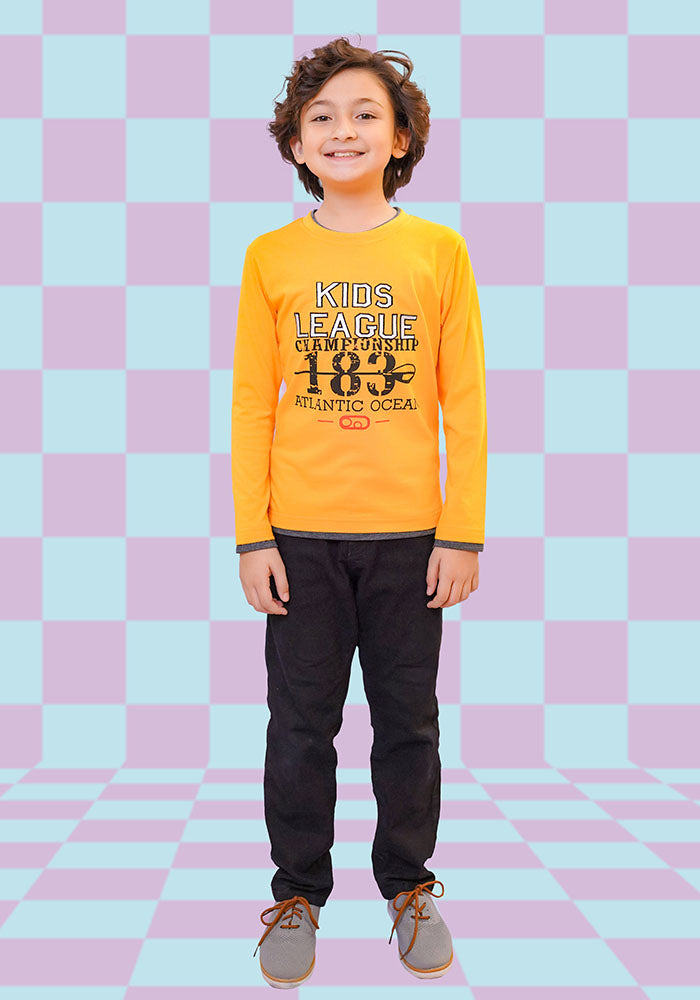 Jersey Printed T-Shirt - Wear Ochre
