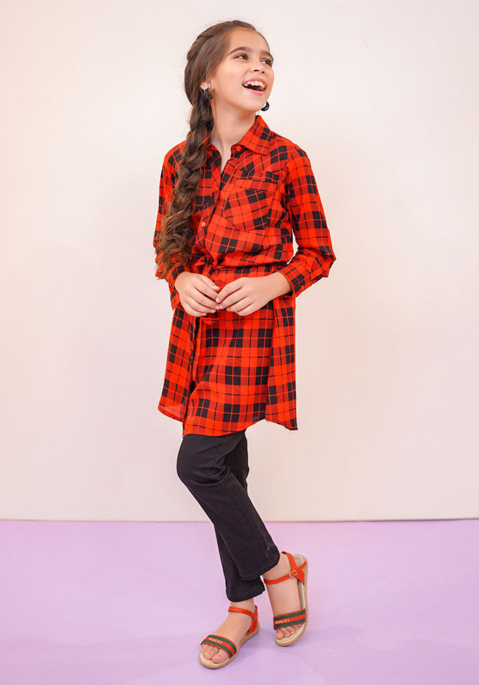 Printed Linen Top - Wear Ochre