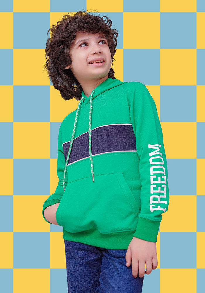 Terry Printed Hoodie - Wear Ochre