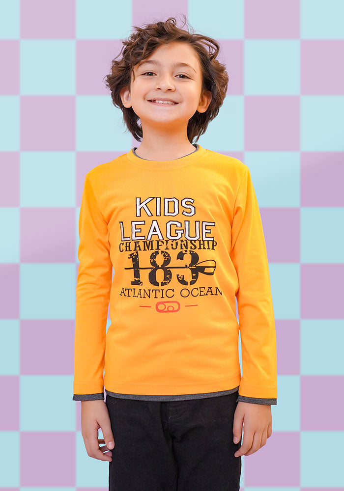 Jersey Printed T-Shirt - Wear Ochre