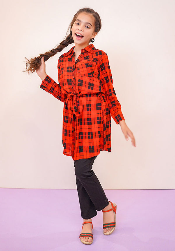 Printed Linen Top - Wear Ochre