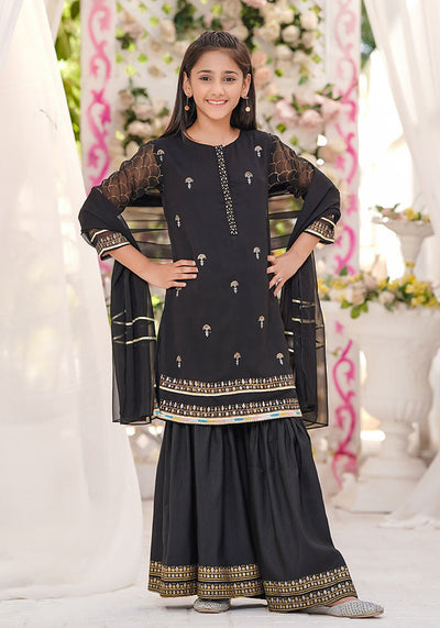 Chiffon Block Printed 3 Pc Suit