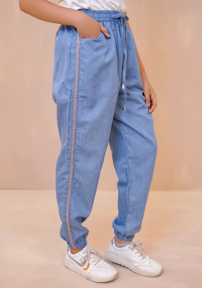 Denim Jogger Pants - Wear Ochre