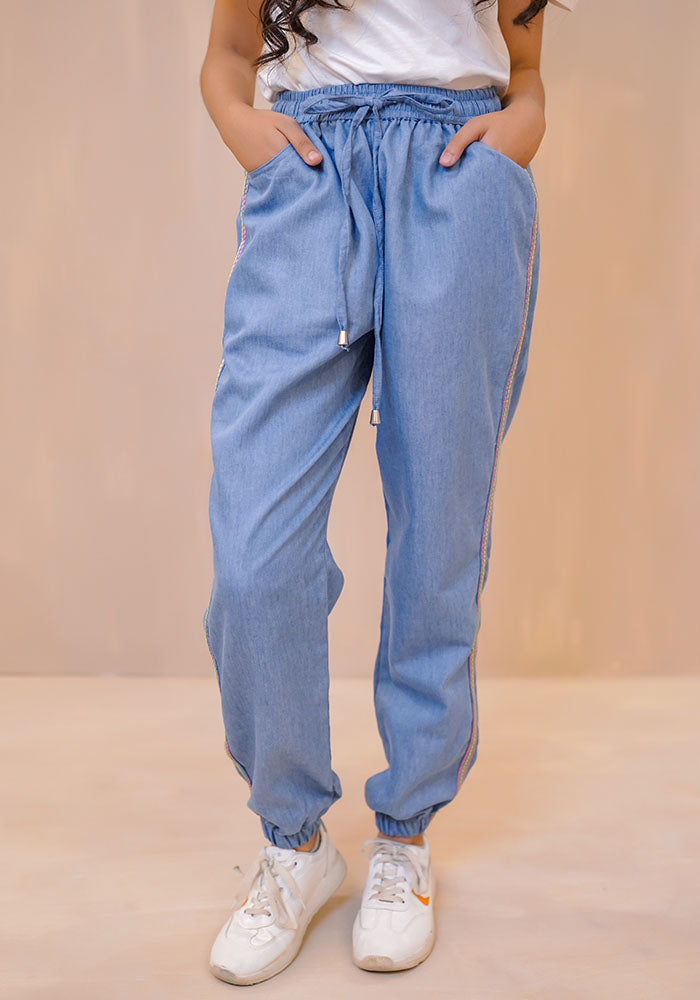 Denim Jogger Pants - Wear Ochre