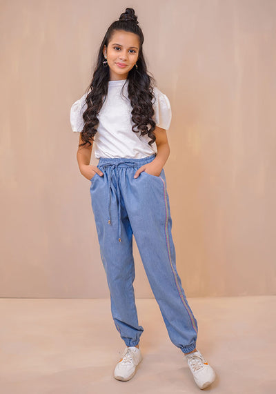 Denim Jogger Pants