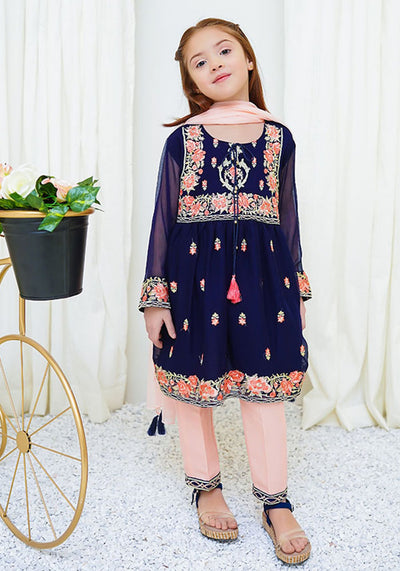 Chiffon Embroidered 3 Pc Suit