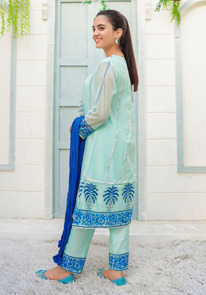 Paper Cotton Printed 3 Pc Suit - Wear Ochre