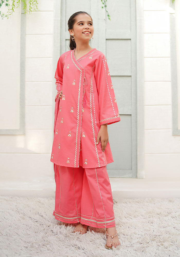 Cotton Printed 3 Pc Suit - Wear Ochre