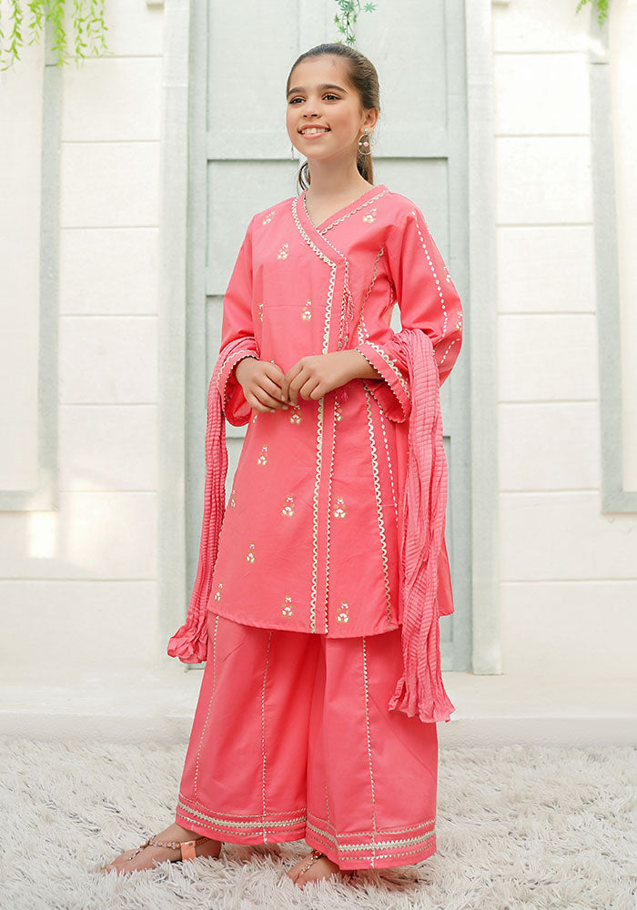 Cotton Printed 3 Pc Suit - Wear Ochre