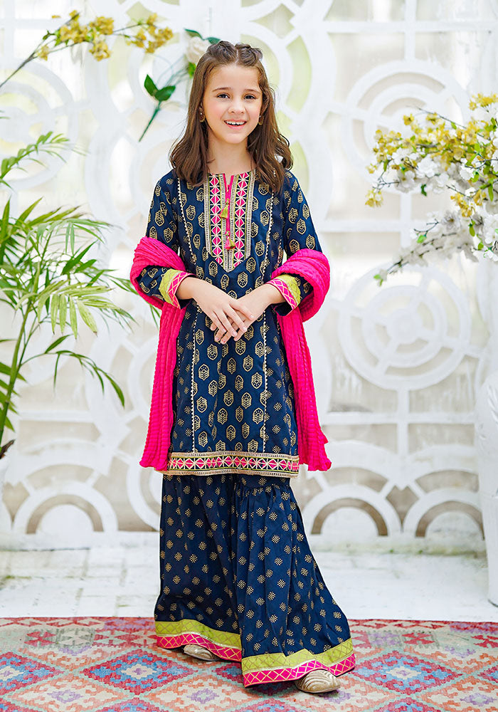 Cotton Printed 3 Pc Suit - Wear Ochre