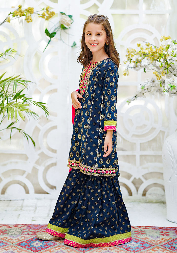 Cotton Printed 3 Pc Suit - Wear Ochre