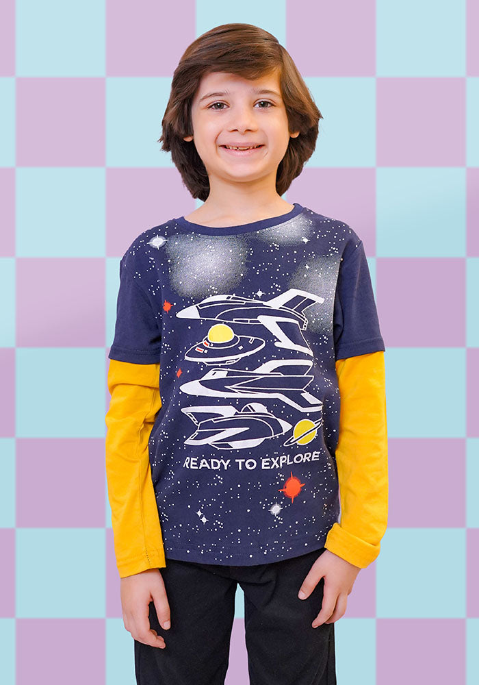 Jersey Printed T-Shirt - Wear Ochre