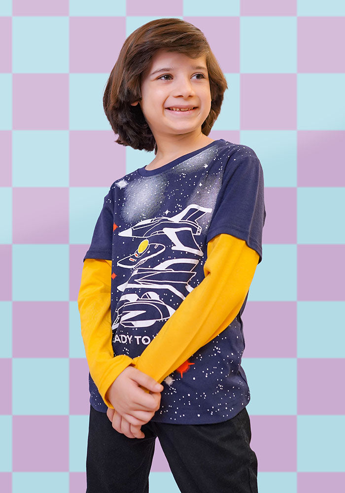 Jersey Printed T-Shirt - Wear Ochre