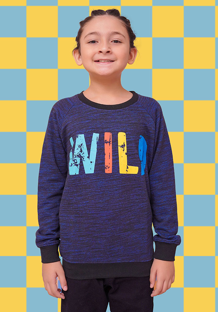 Fleece Printed Sweatshirt - Wear Ochre