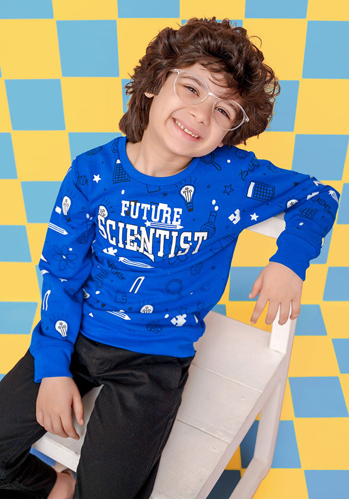 Fleece Printed Sweatshirt - Wear Ochre