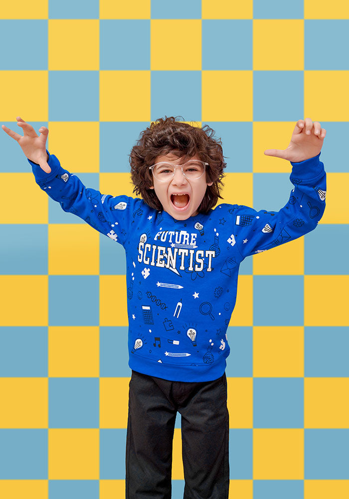 Fleece Printed Sweatshirt - Wear Ochre