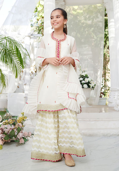 Chiffon Hand Adda Work 3 Pc Suit