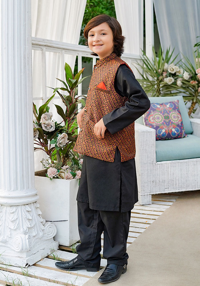 Boys 3 Pc Suit - Wear Ochre