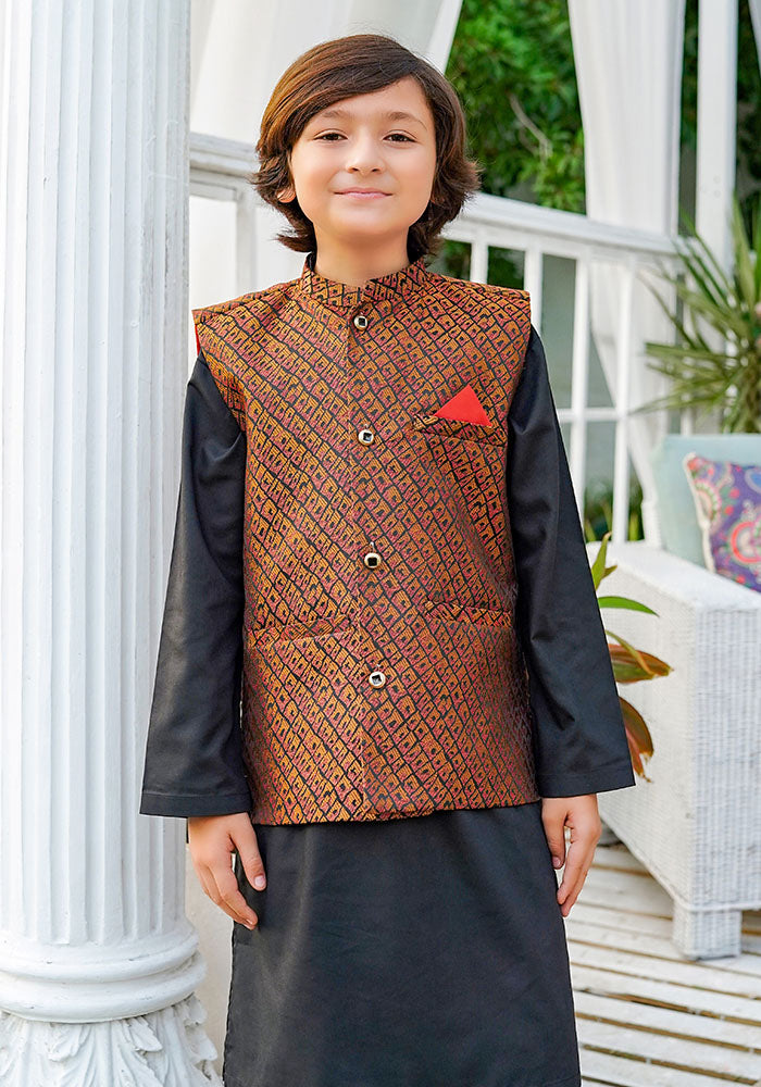Boys 3 Pc Suit - Wear Ochre
