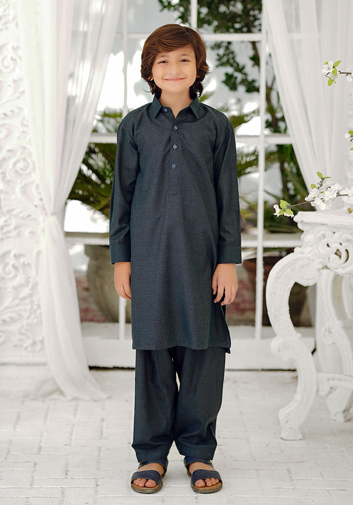 Khaddar Boys Kurta and Shalwar - Wear Ochre