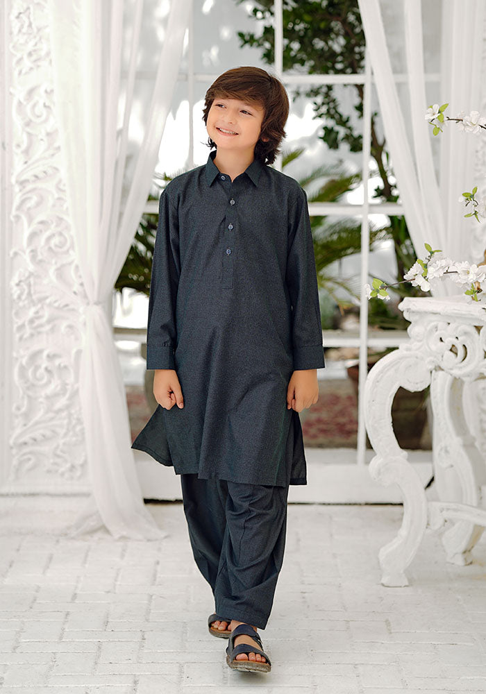 Khaddar Boys Kurta and Shalwar - Wear Ochre