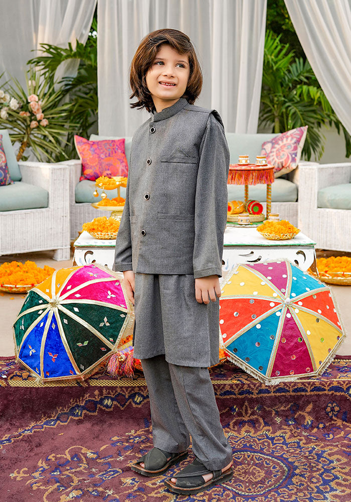 Boys 3 Pc Suit - Wear Ochre