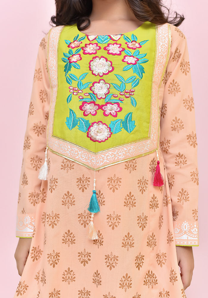 Peach Cotton 3 Piece Suit - Wear Ochre