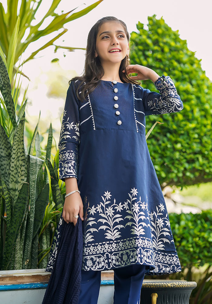 Paper Cotton Printed 3 Pc Suit - Wear Ochre
