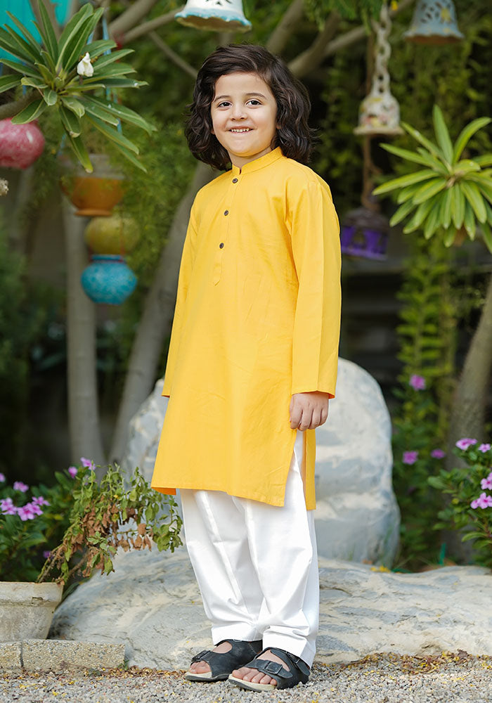 Cotton Kurta/Shalwar - Wear Ochre