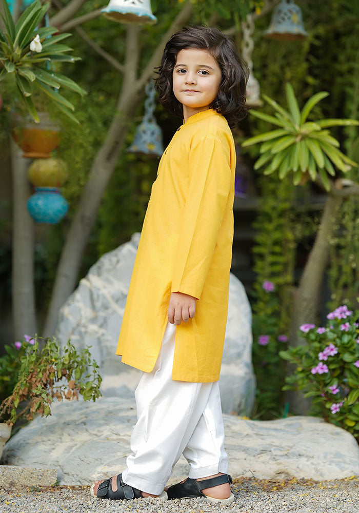 Cotton Kurta/Shalwar - Wear Ochre