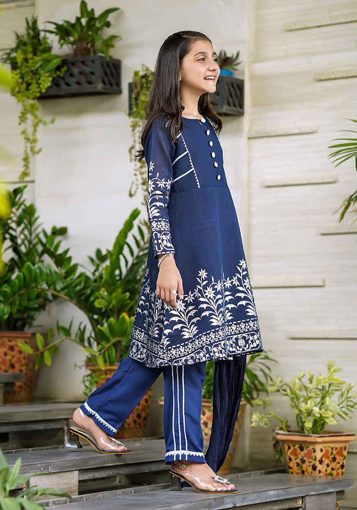 Paper Cotton Printed 3 Pc Suit - Wear Ochre