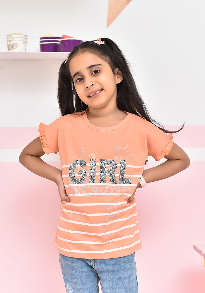 Peach Girls T-Shirt - Wear Ochre