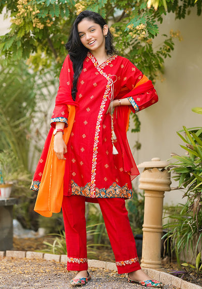 Khaddar Embroidered 3 Pc Suit