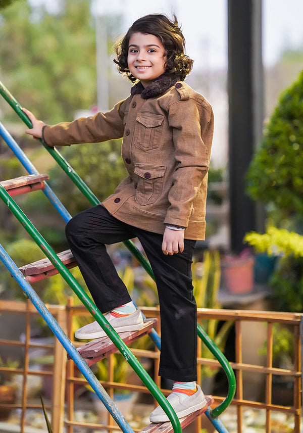 Boys Quilted Jacket - Wear Ochre