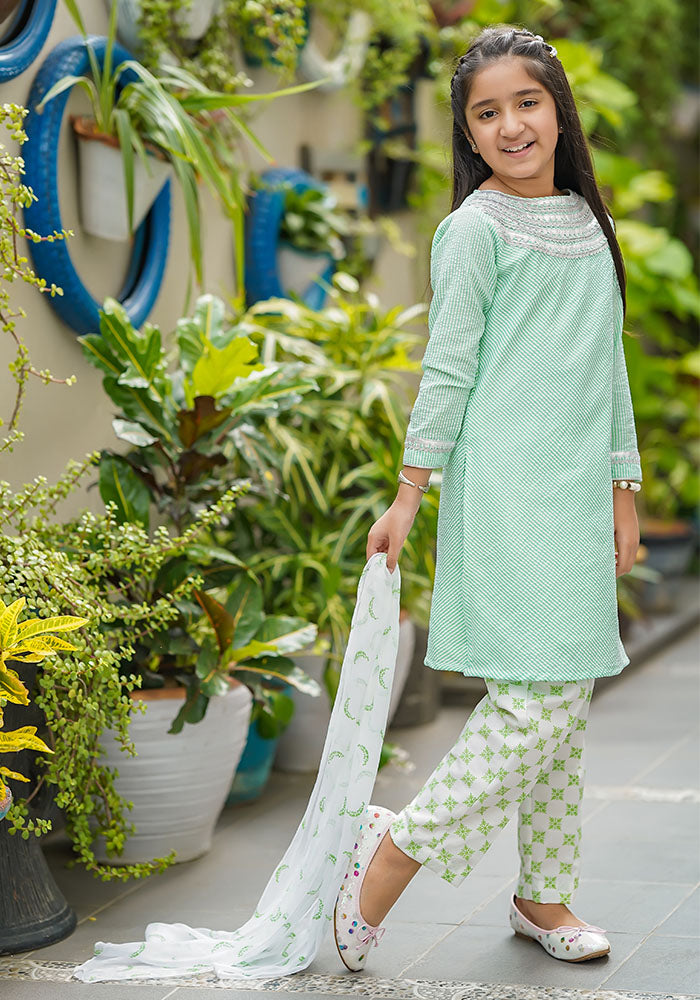 Cotton 3 Pc Suit - Wear Ochre