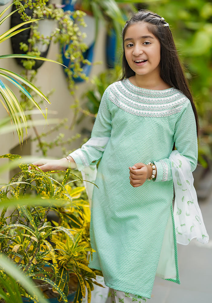 Cotton 3 Pc Suit - Wear Ochre