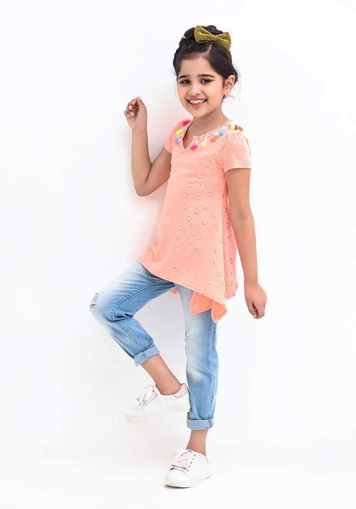 Cotton Stretch Jersey Top - Wear Ochre