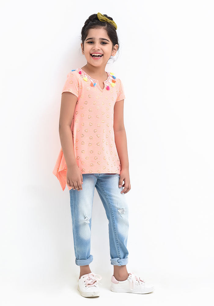 Cotton Stretch Jersey Top - Wear Ochre