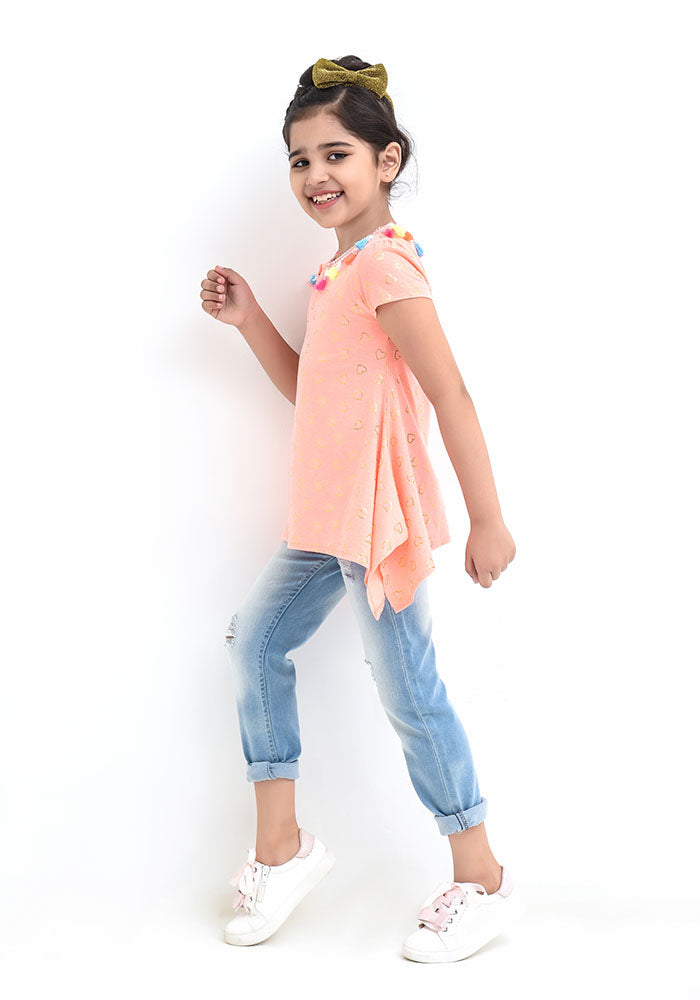 Cotton Stretch Jersey Top - Wear Ochre