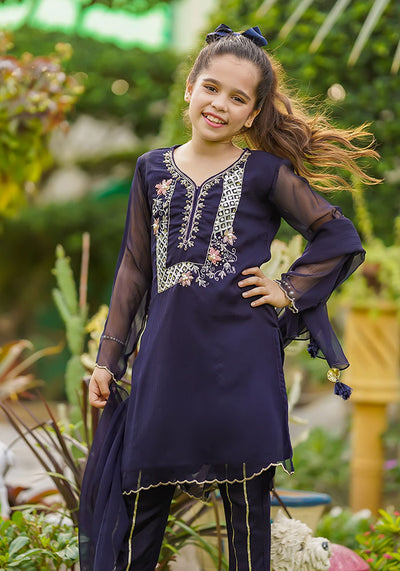 Chiffon Hand Work 3 Pc Suit