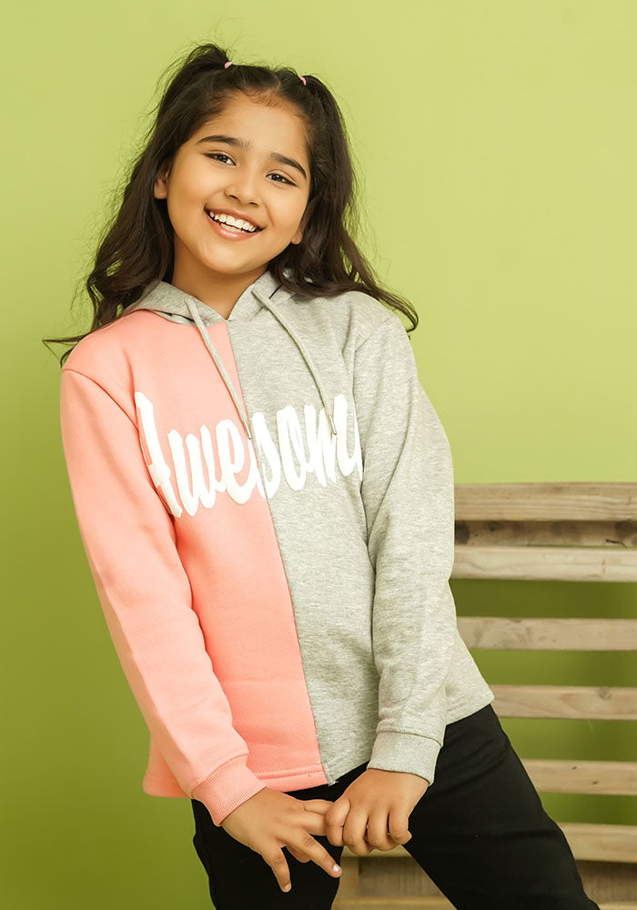 Fleece Printed Hoodie - Wear Ochre