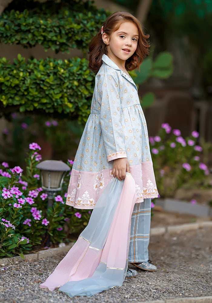 Cotton Printed 3 Pc Suit - Wear Ochre