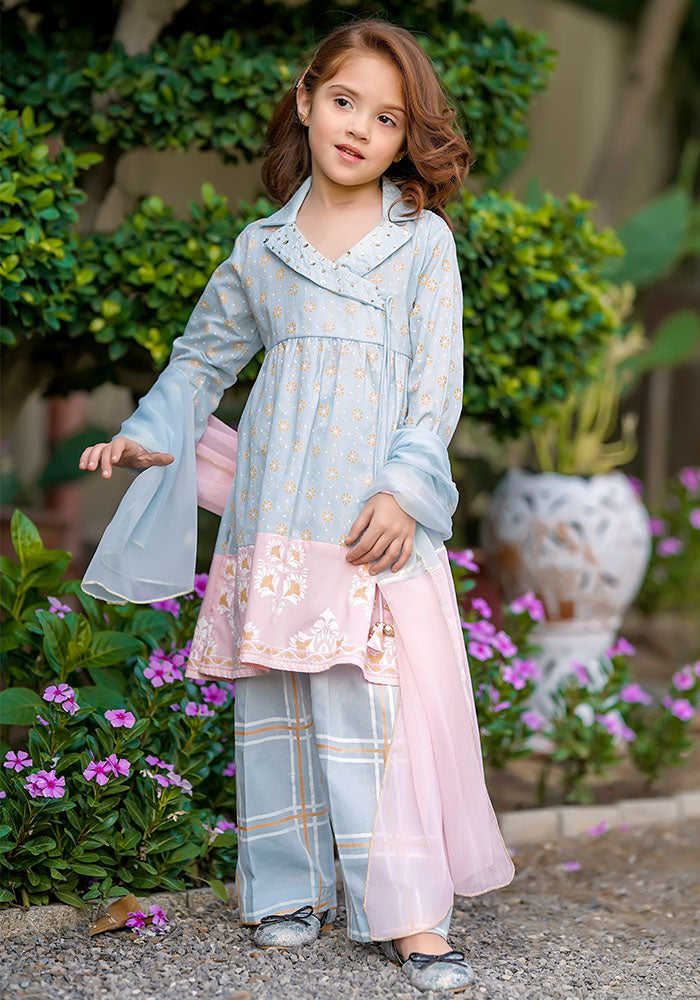 Cotton Printed 3 Pc Suit - Wear Ochre