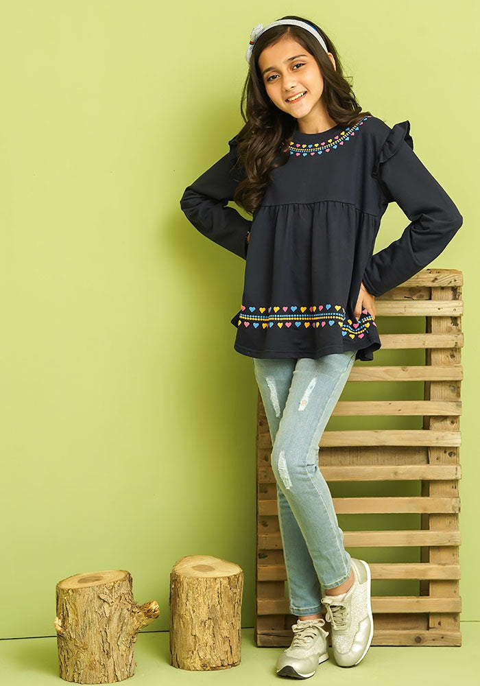 Terry Printed Top - Wear Ochre