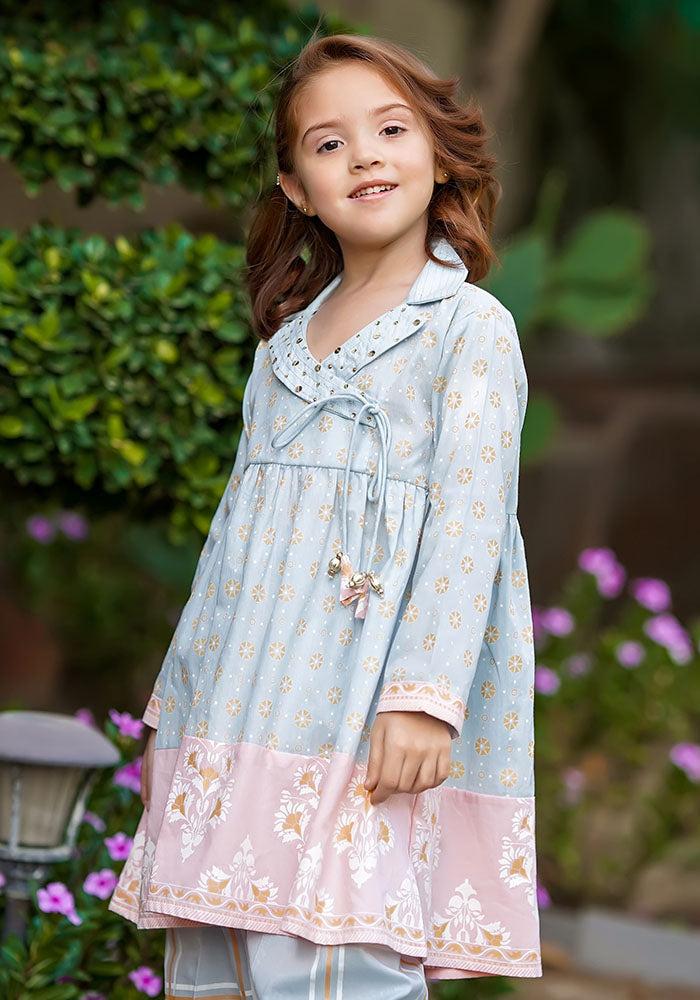 Cotton Printed 3 Pc Suit - Wear Ochre